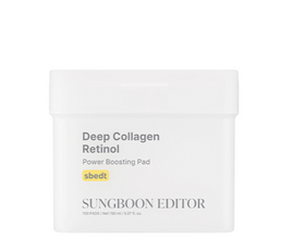 Педи для обличчя з ретинолом Sungboon Editor Deep Collagen Retinol Power Boosting Pad 190 ml (100pcs) Т00164 фото